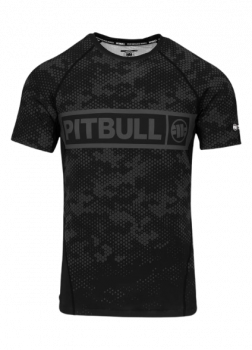 Preview: Pit Bull Rashguard Hex Camo kurz schwarz
